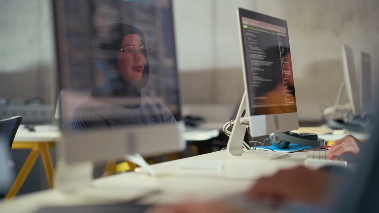 Students coding in a Halo Tuition Academy classroom