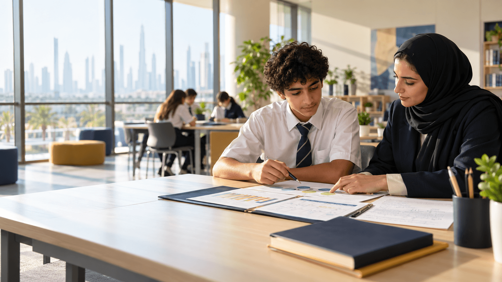 Teacher and student review learning progress